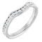 14K White Gold 1/3 CTWNatural Diamond Contour Band