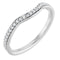 14K White Gold 1/8 CTW Natural Diamond Contour Band