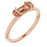 14K Rose Stackable Ring Mounting