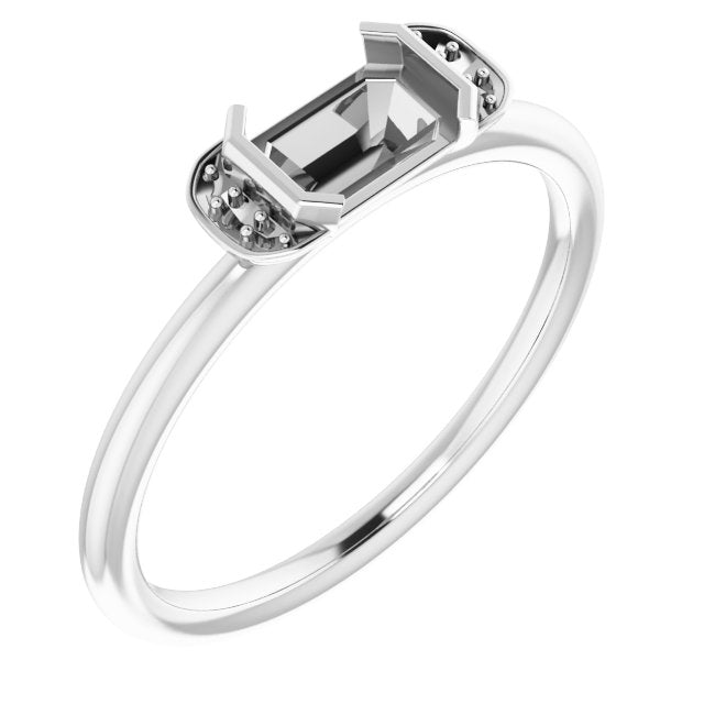 Sterling Silver Stackable Ring Mounting