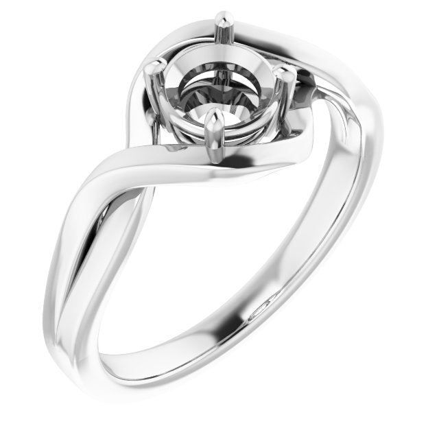Sterling Silver5.5 mm Round Ring Mounting