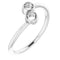 Platinum Round Two-Stone Ring Mounting