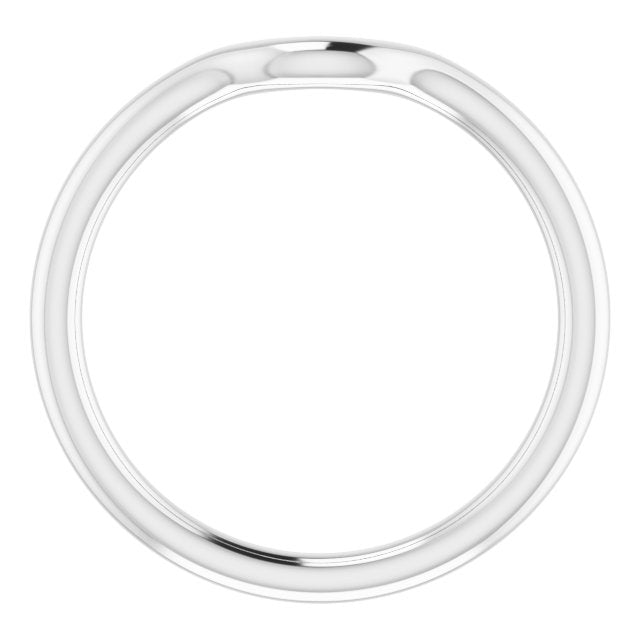 14K White Gold Band for 4.1 mm Round Ring