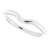 14K White Gold Band for 4.1 mm Round Ring