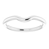 14K White Gold Band for 4.1 mm Round Ring