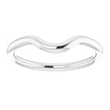 10K White Gold Band for 6.5 mm Round Ring