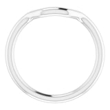 14K White Gold Band for 8x6 mm Emerald Ring