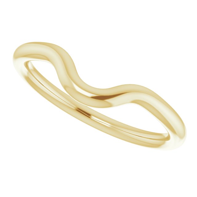 14K Yellow Gold Band for 7x5 mm Oval Ring