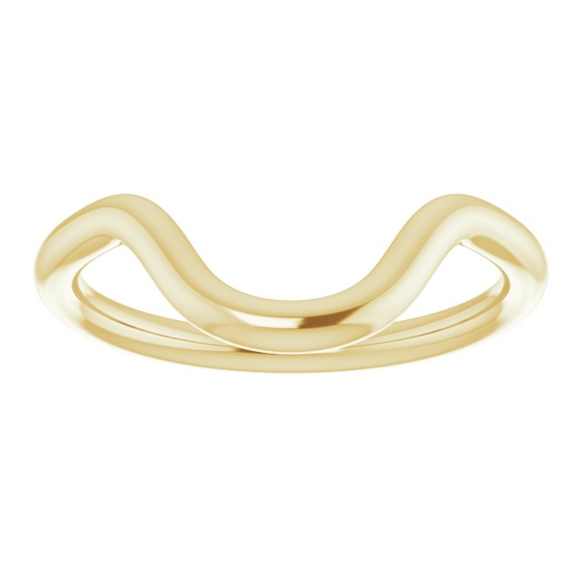 18K Yellow Gold Band for 16x12 mm Oval Ring