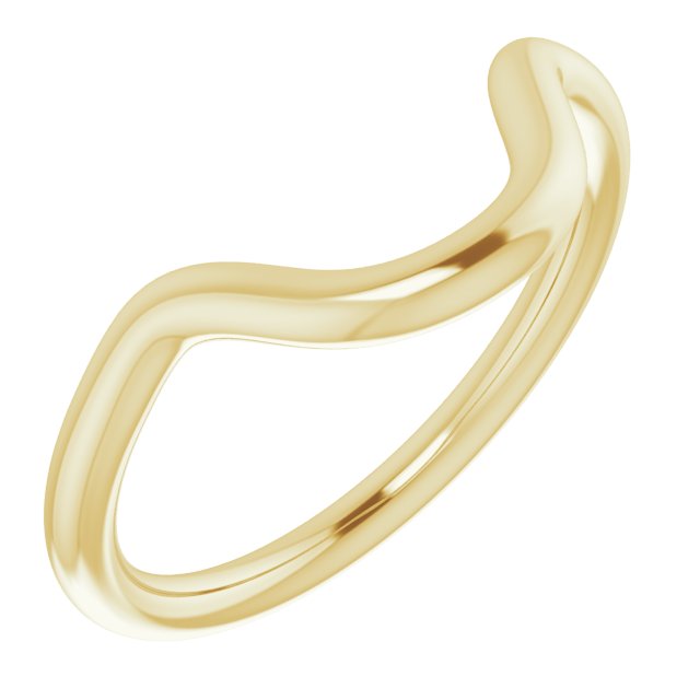 18K Yellow Gold Band for 16x12 mm Oval Ring