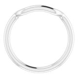 14K White Gold Band for 10 mm Square Ring