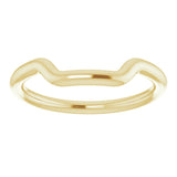 18K Yellow Gold Band for 6.5 mm Square Ring