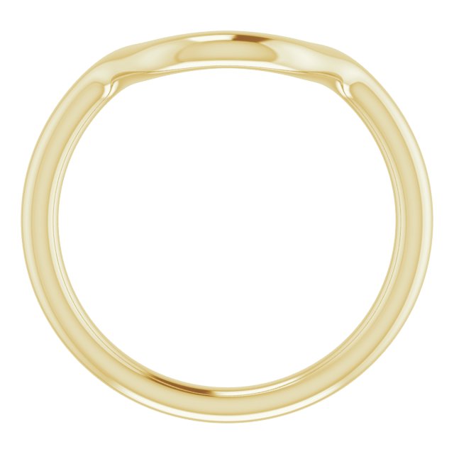 18K Yellow Gold Band for 16x12 mm Oval Ring