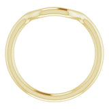 18K Yellow Gold Band for 10x8 mm Emerald Ring