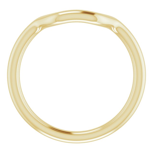 18K Yellow Gold Band for 10x8 mm Emerald Ring