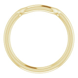 18K Yellow Gold Band for 6.5 mm Square Ring