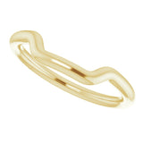 18K Yellow Gold Band for 6.5 mm Square Ring