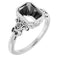 Palladium8x6 mm Emerald Ring Mounting