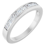 14K White Gold 1/2 CTW Natural Diamond Anniversary Band Size 7