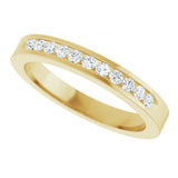 14K Yellow Gold 1/4 CTW Natural Diamond Anniversary Band Size 7