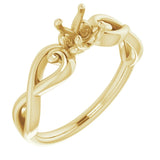 18K Yellow4.8 mm Round Ring Mounting