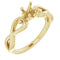 18K Yellow4.8 mm Round Ring Mounting