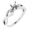 14K X1 White5.5 mm Round Ring Mounting