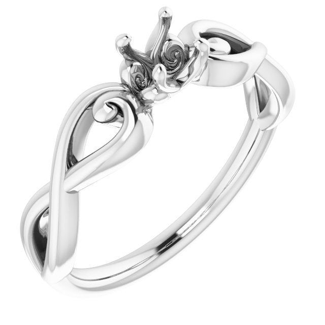 Continuum Sterling Silver4.1 mm Round Ring Mounting