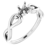 Sterling Silver4.4 mm Round Ring Mounting