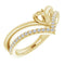 14K Yellow 1/6 CTW Natural Diamond Semi-Set Negative Space Ring