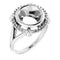 14K X1 White9 mm Round Ring Mounting