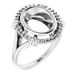 Continuum Sterling Silver10x8 mm Oval Ring Mounting