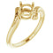 10K Yellow6 mm Round Ring Mounting