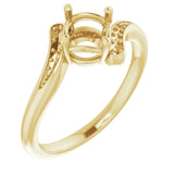 14K Yellow6 mm Round Ring Mounting