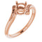 18K Rose5.5 mm Round Ring Mounting