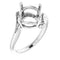 Sterling Silver9.4 mm Round Ring Mounting