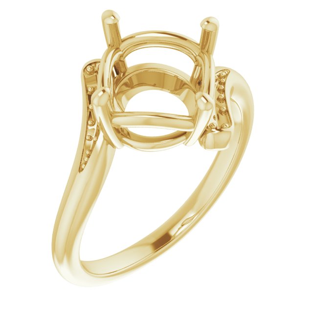 14K Yellow9.4 mm Round Ring Mounting