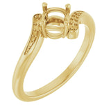 18K Yellow5.2 mm Round Ring Mounting