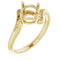 10K Yellow7 mm Round Ring Mounting