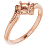 18K Rose4.1 mm Round Ring Mounting
