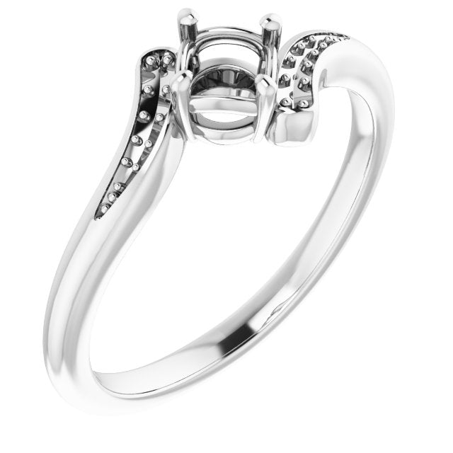 10K White4.4 mm Round Ring Mounting