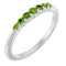 Platinum Natural Peridot Stackable Ring