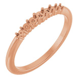 14K Rose 2.25 mm Round Stackable Ring Mounting