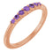 14K Rose Natural Amethyst Stackable Ring