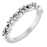 Sterling Silver Accented Stackable Link Ring Mounting
