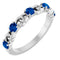 Sterling Silver Natural Blue Sapphire Stackable Ring