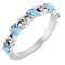 Platinum Natural Aquamarine Stackable Ring