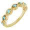 14K Yellow Natural Blue Zircon Stackable Ring