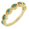14K Yellow Natural Alexandrite Stackable Ring