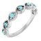 Platinum Natural Blue Zircon Stackable Ring